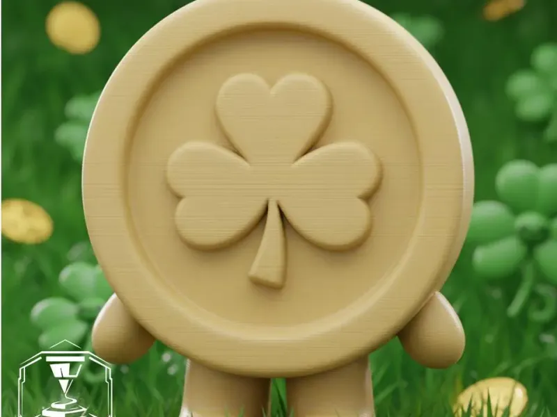 St. Patrick's Day coin keychain