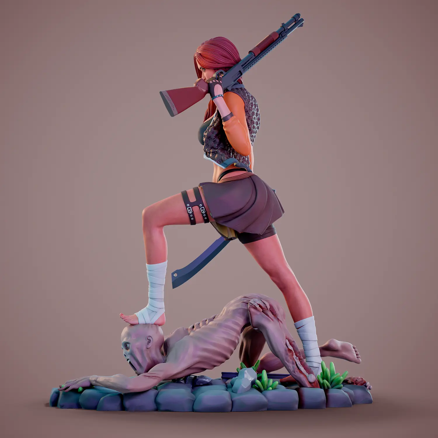ZOMBIE ATTACK / C / DESTRUCTION