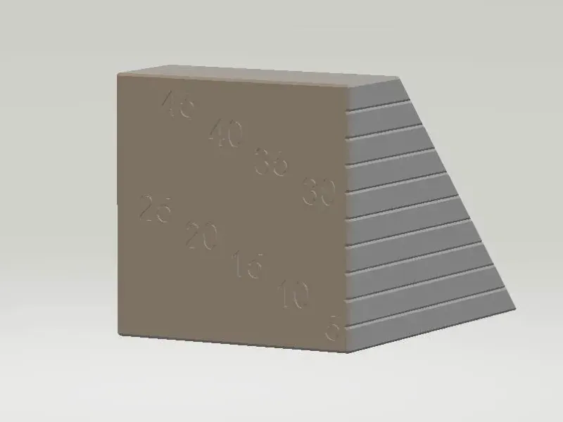 Fiber laser focal gage for metal business cards.