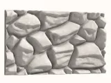 Medieval Rubble Stone Wall Section-5
