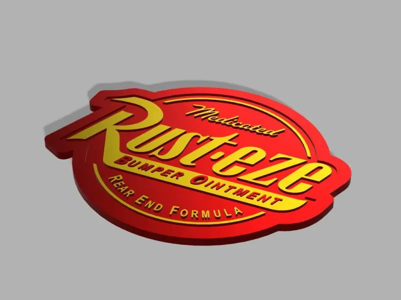 Kachow! The Iconic Rust-eze Logo in 3D