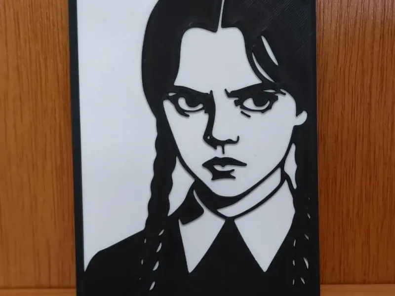 Cuadro de Wednesday Addams