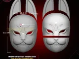Genba Kazama Fox Mask - The Elusive Samurai Cosplay Props-8