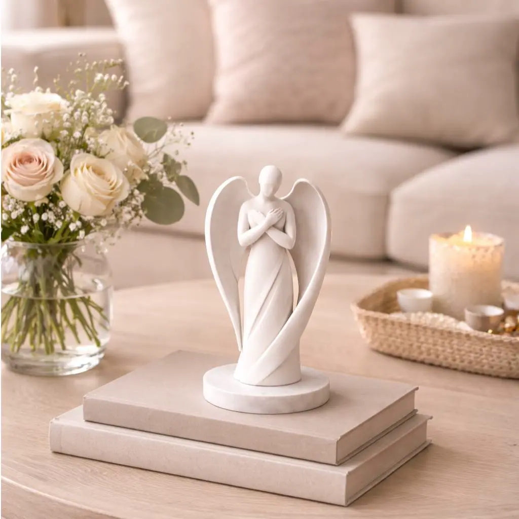 Guardian Angel STL – Modern Minimalist Religious Sculpture