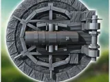 Medieval powder cannon on stone platform (2) - miniatures wa-4