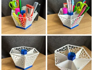 Office hexagon organizer with sectors
