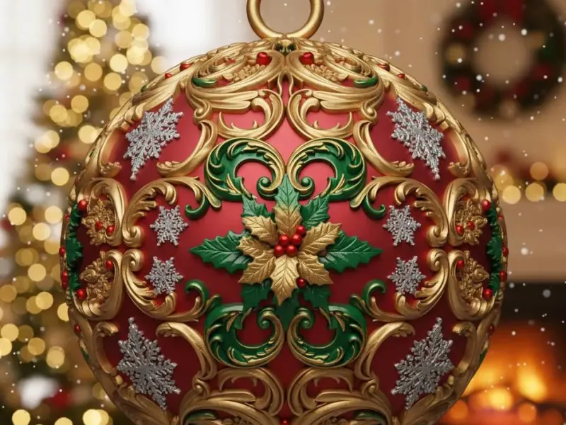 Christmas bauble/bola navideña 17