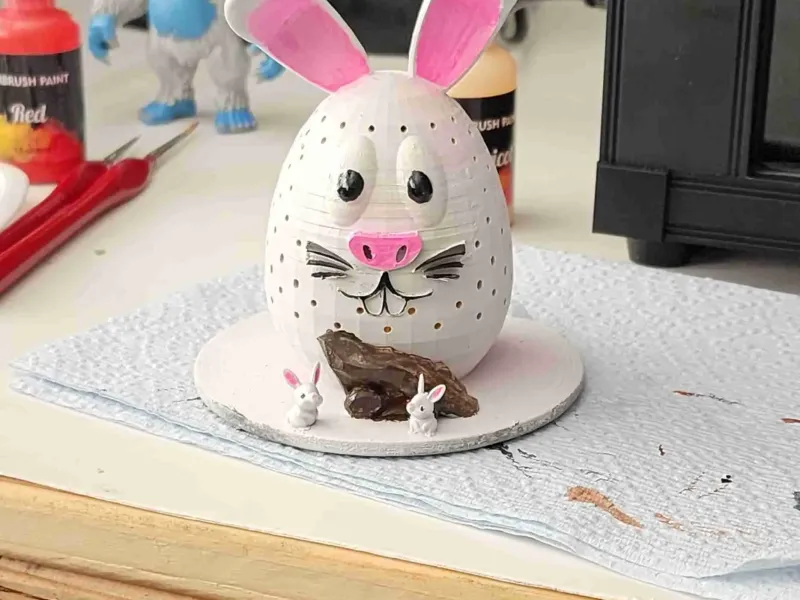 Lampe à thé Lapin Œuf de Pâques