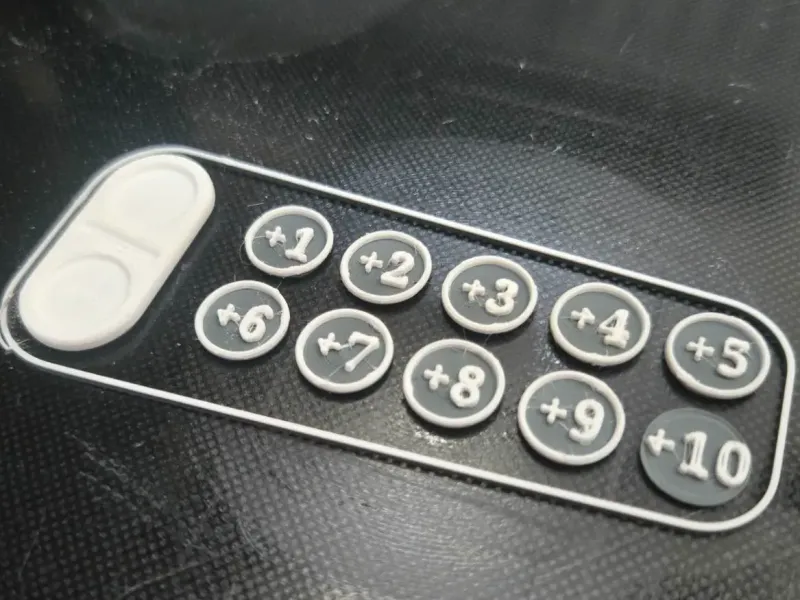 Contadores de +1 a +10 para MTG y soporte de 12mm