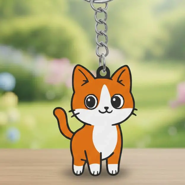 orange Cat Keychain #4