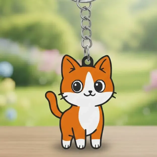 orange Cat Keychain #4
