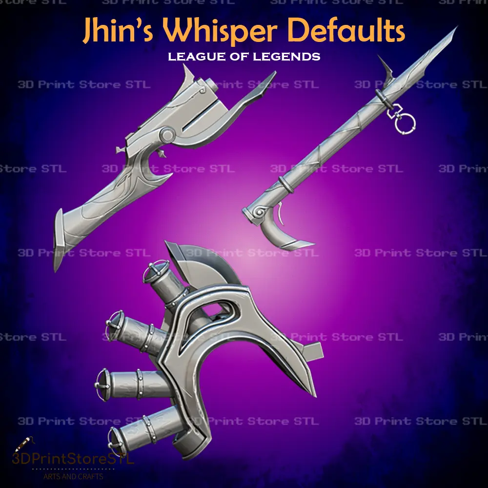 Jhin High Noon Whisper Cosplay League of Legends - STL File