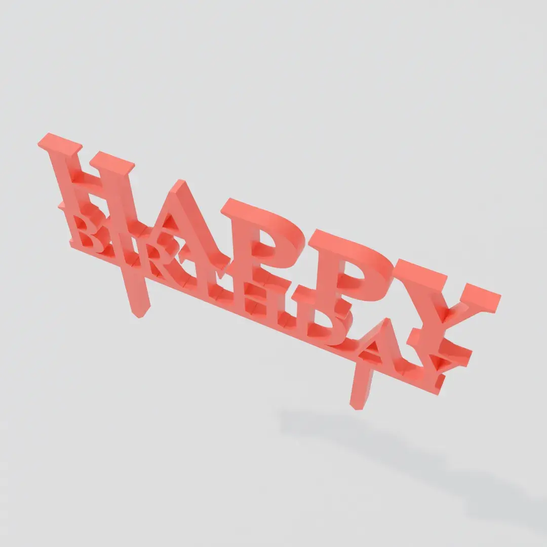 Topo de bolo feliz aniversário