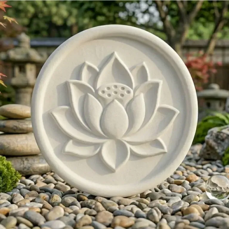 Friedliches minimalistisches Lotus-Medaillon - Zen STL
