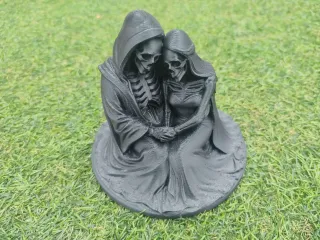Eternal Embrace Skeleton Lovers Resting Embrace Figurine
