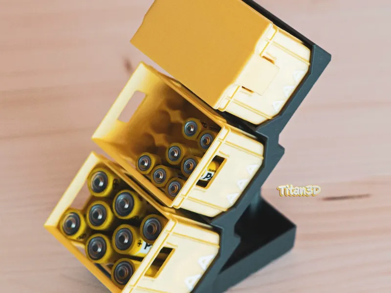 Stackable Battery Crate with Lid and Stand