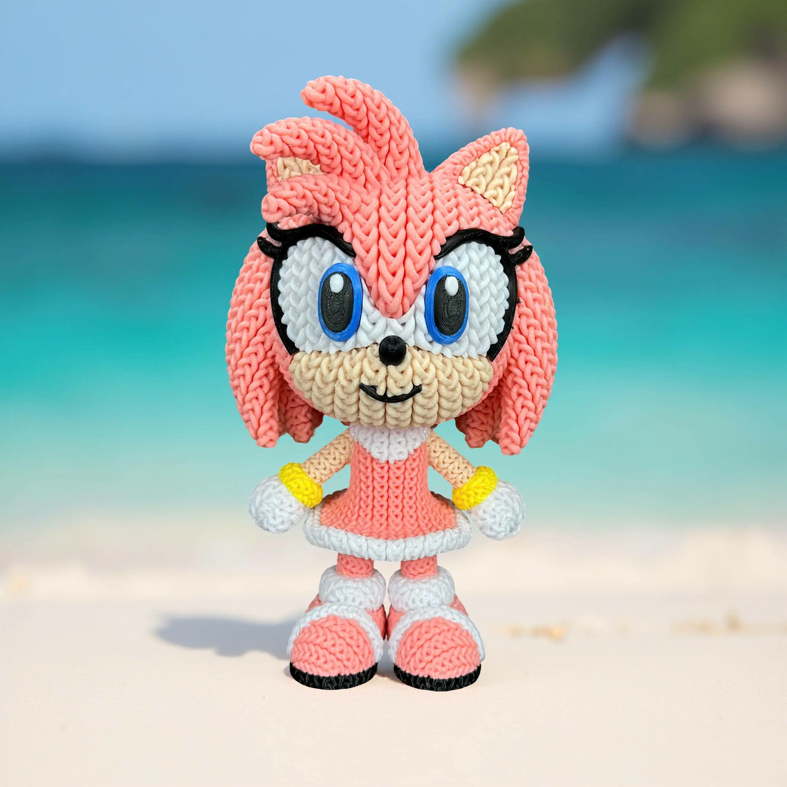 3D Printer Files | 3MF File | Amy Rose - Knitted - Crochet - Sonic
