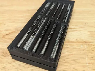 Gridfinity Drill Bit Holder 2x2x2u (Stackable)