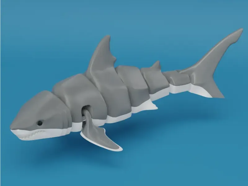 Articulated Great White Shark