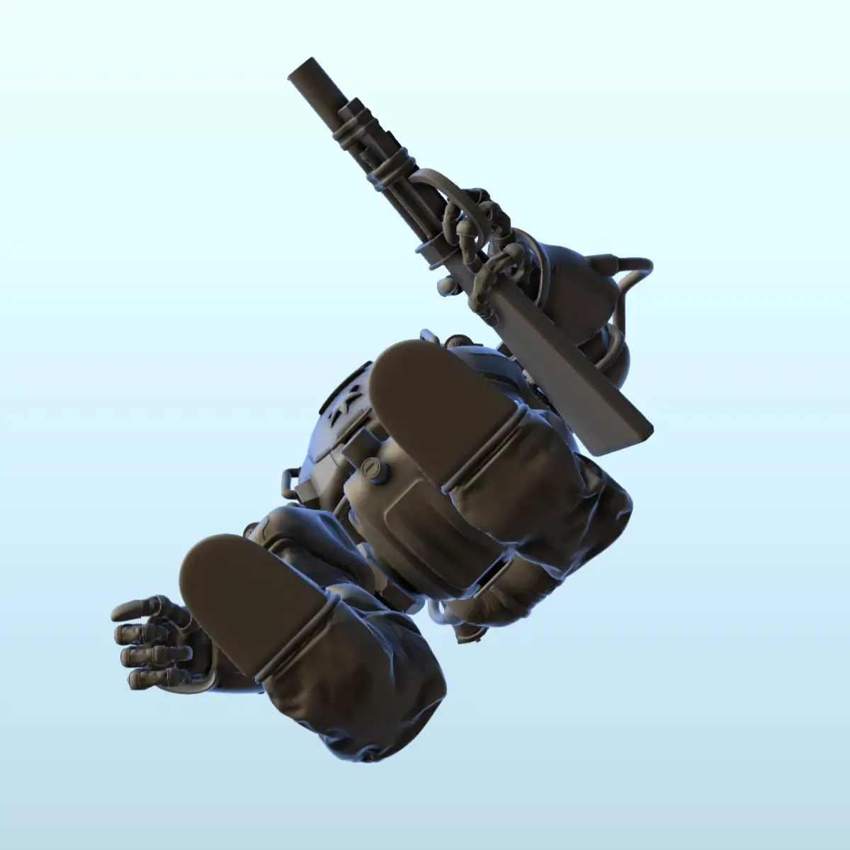 Qheone combat robot (27) - sci-fi science fiction future 40k