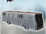 Modern city bus with four wheels and double side doors (4) --0