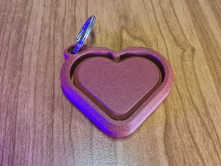 Heart Spinner Keychain – Interlocking Heart Fidget