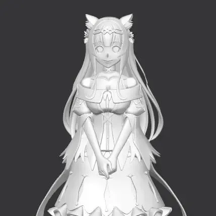 Claire  Anime Figure | Waifu STL Model for 3D Printin