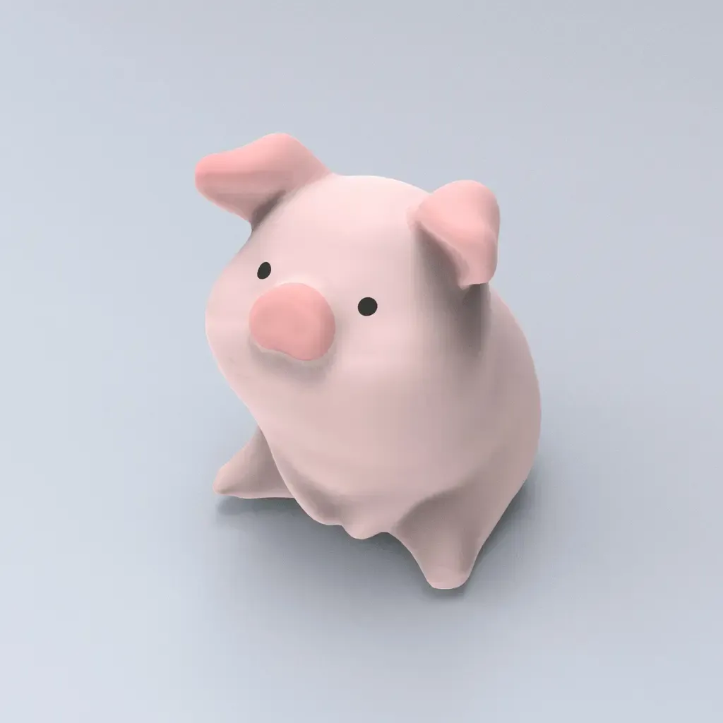 Squat pig（generated by Revopoint POP）