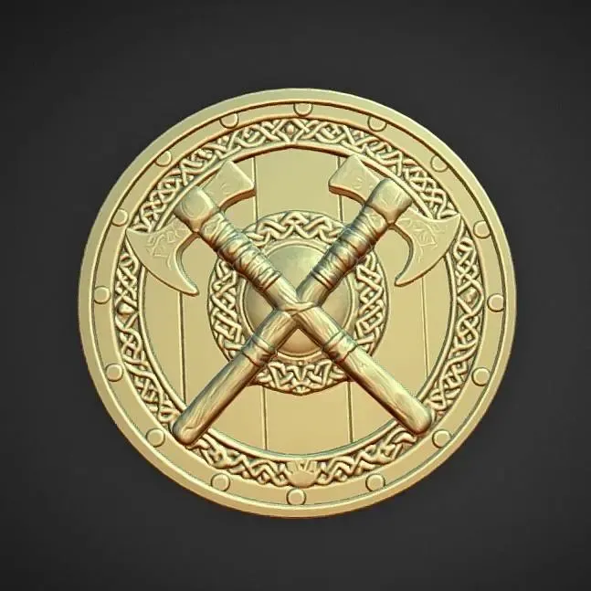 Axes Norse wall shield sign decoration