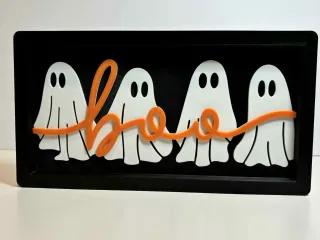 Cute boo ghost sign