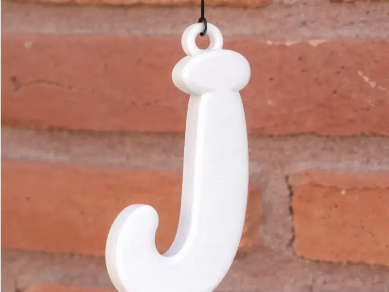Letter J Keychain