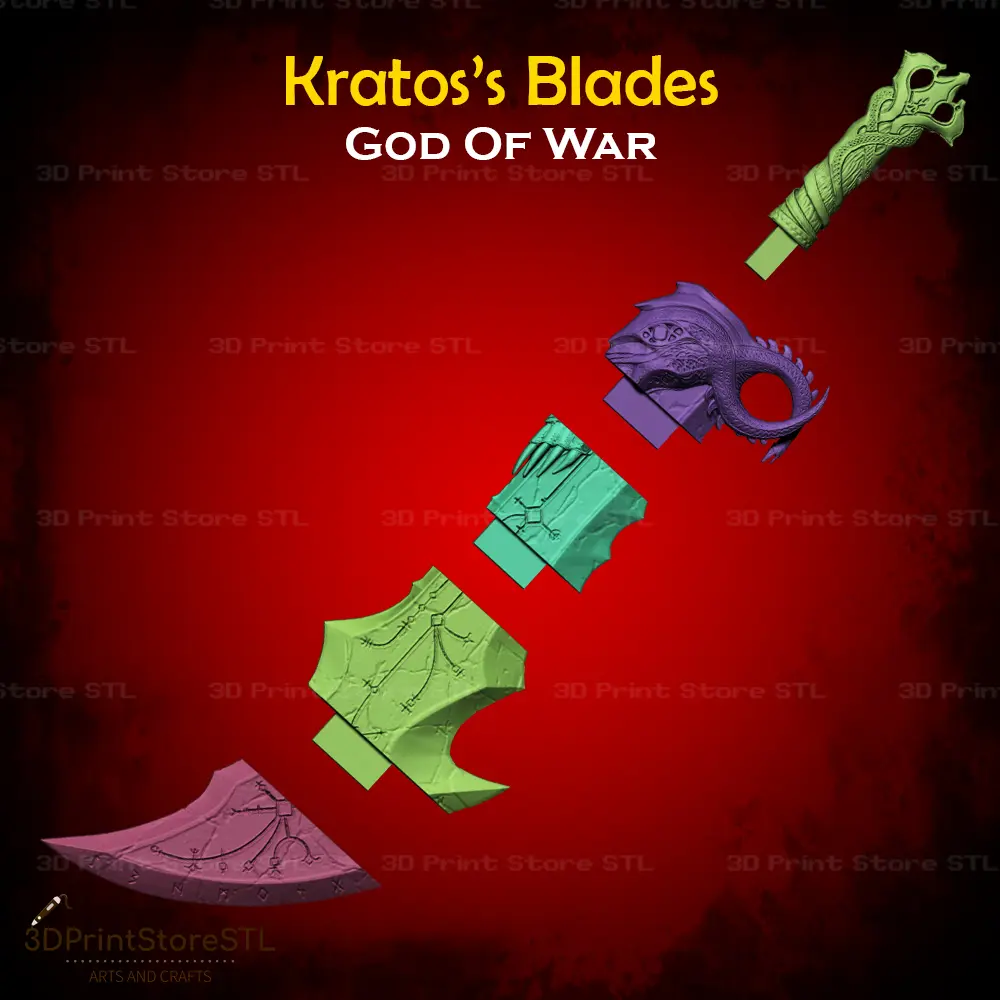 Blades of Chaos Cosplay God of War - STL File