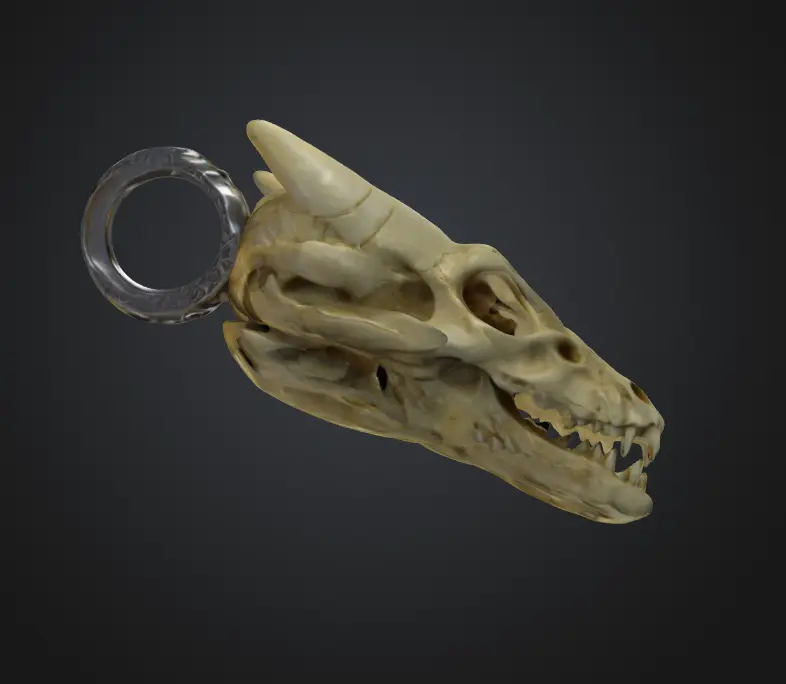 Dragon Skull Keychain