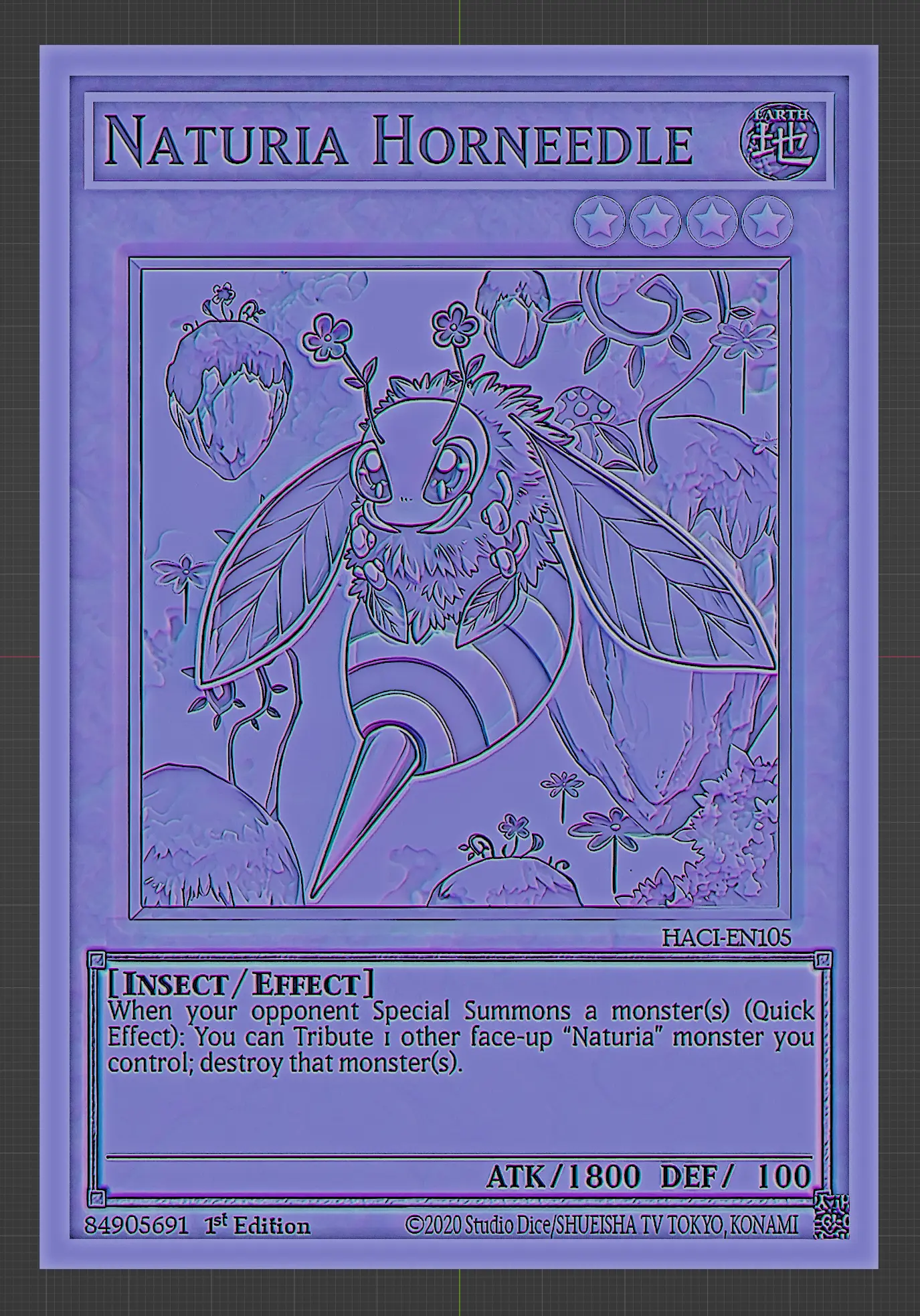 naturia horneedle - yugioh
