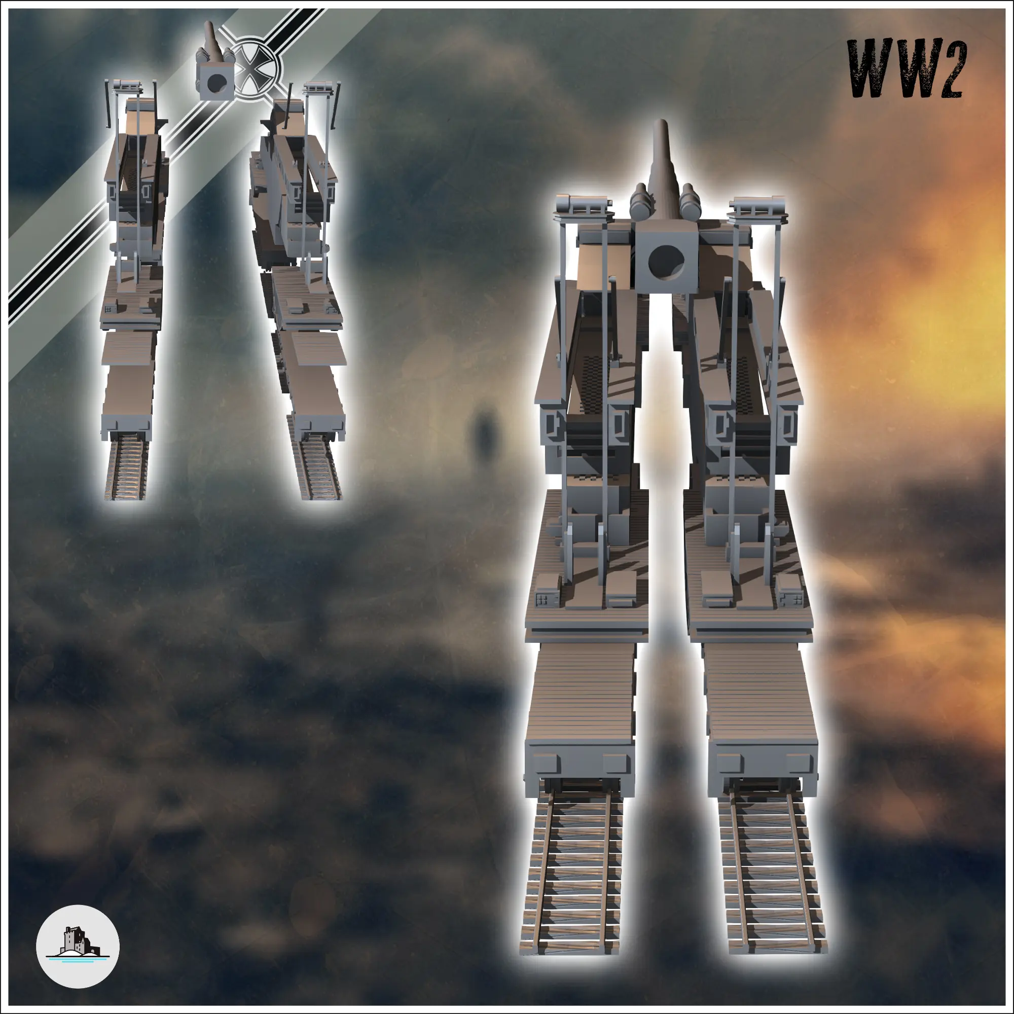 Schwerer Gustav Krupp grele german feroviar tun asediu artilerie