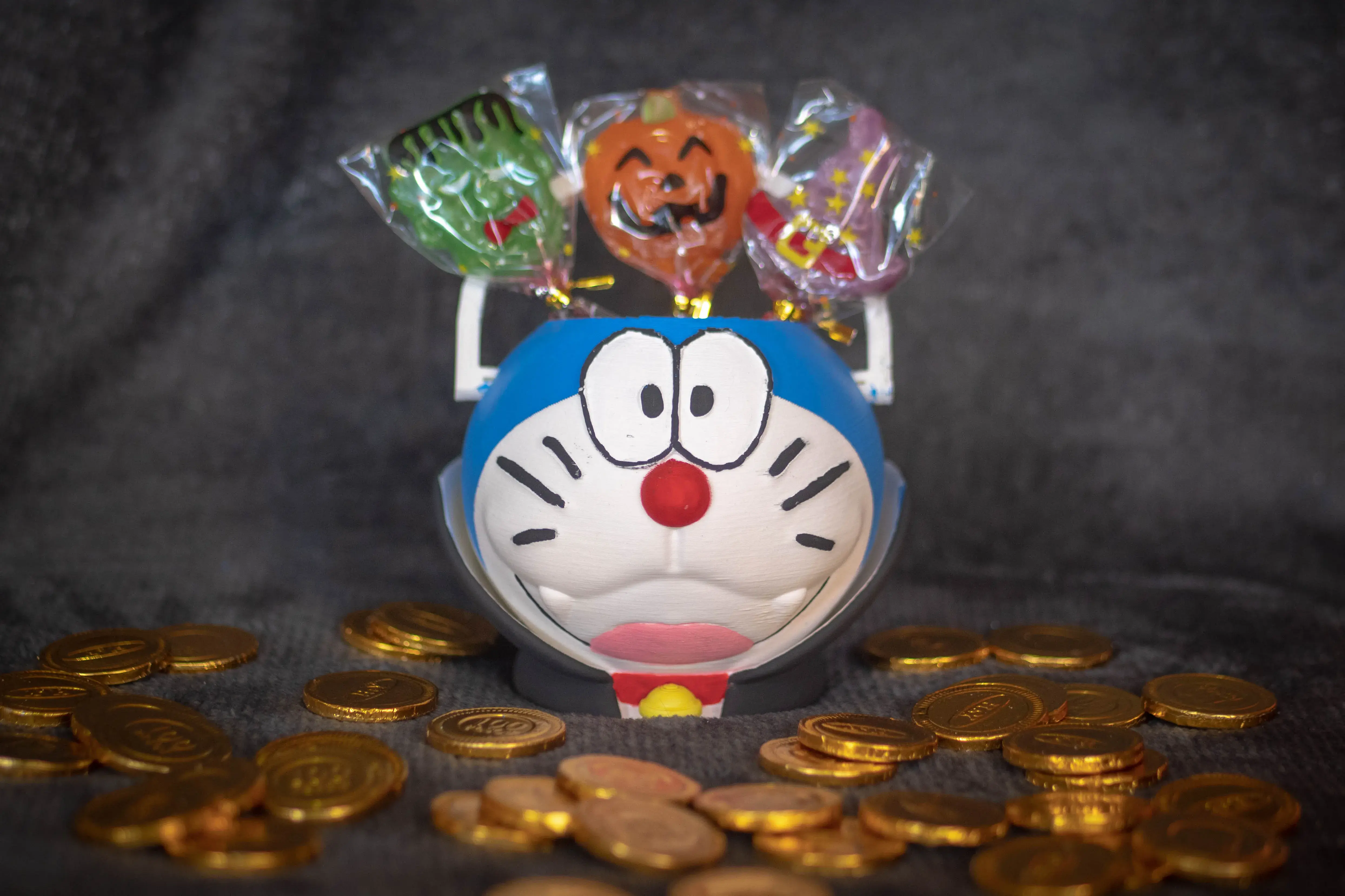 Doraemon Vampire Halloween Basket, Planter & Pencil Holder