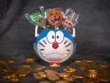 Cesta de Halloween, macetero y portalápices de Doraemon vampiro-7