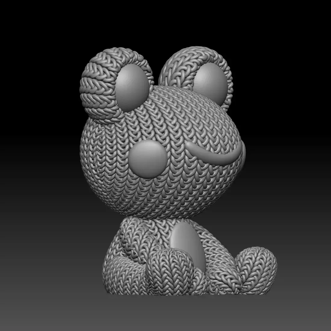 Knitted Frog
