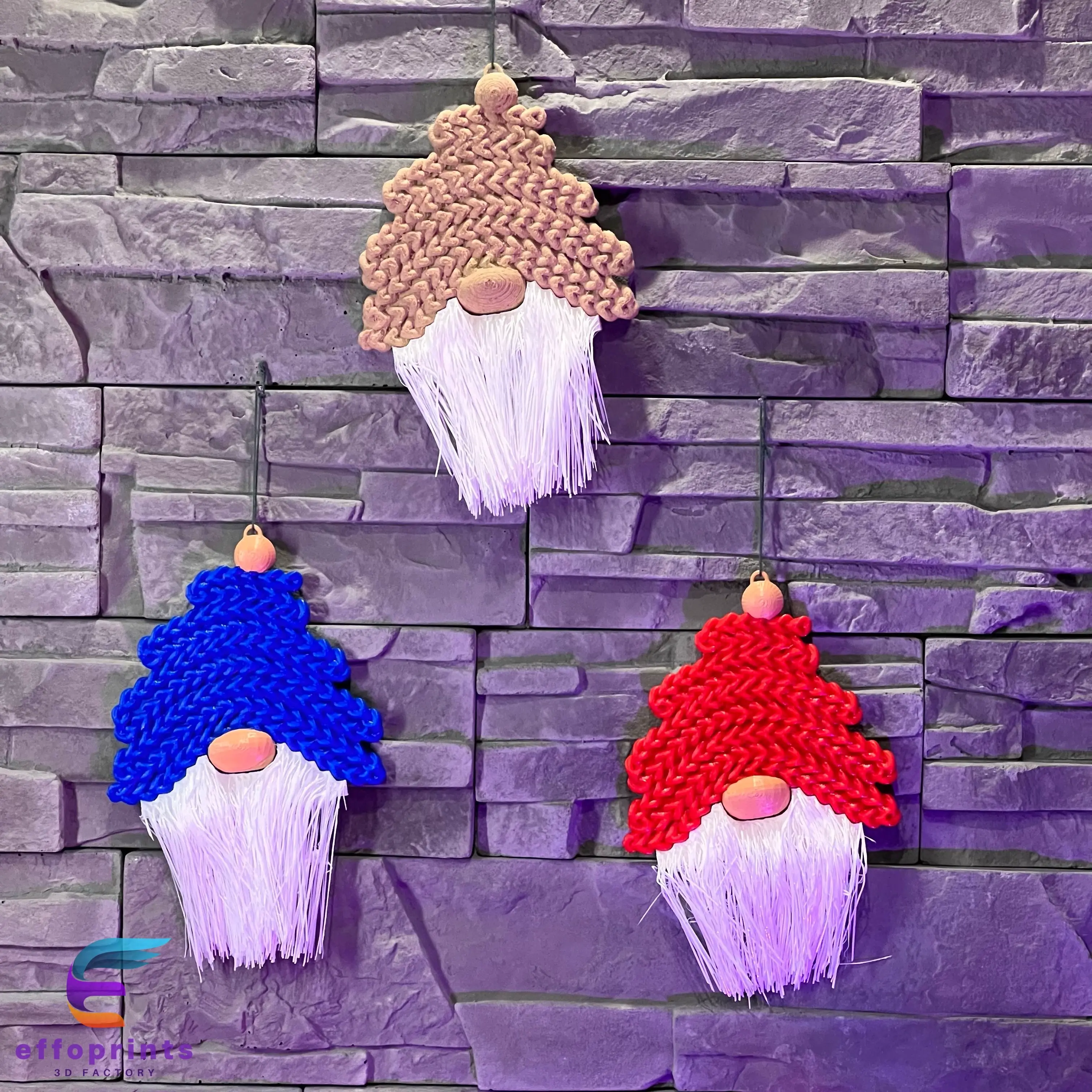 Crochet Hairy Gnome Christmas Decoration