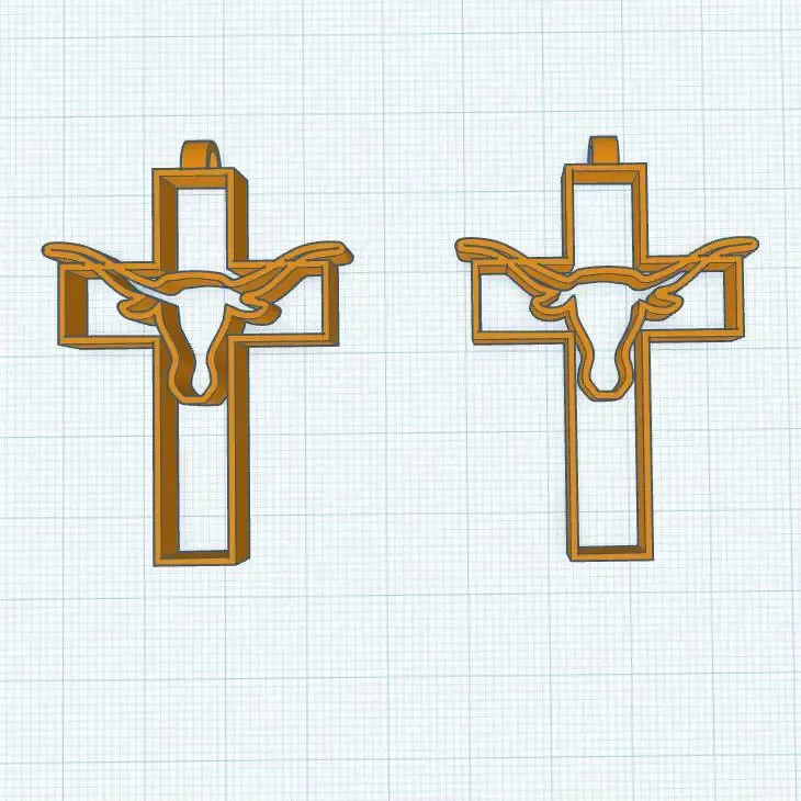 UT Longhorn Cross Earrings