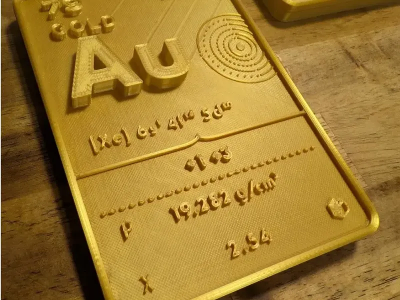 Gold | Periodic Table Element Plaque | Element Symbol Au #79