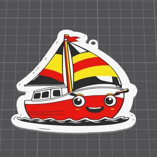 Cute Sailboat Keychain – Multicolor AMS Ready | Kawaii Boat