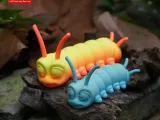 Print In Place Cute Flexi Monarch Caterpillar-6