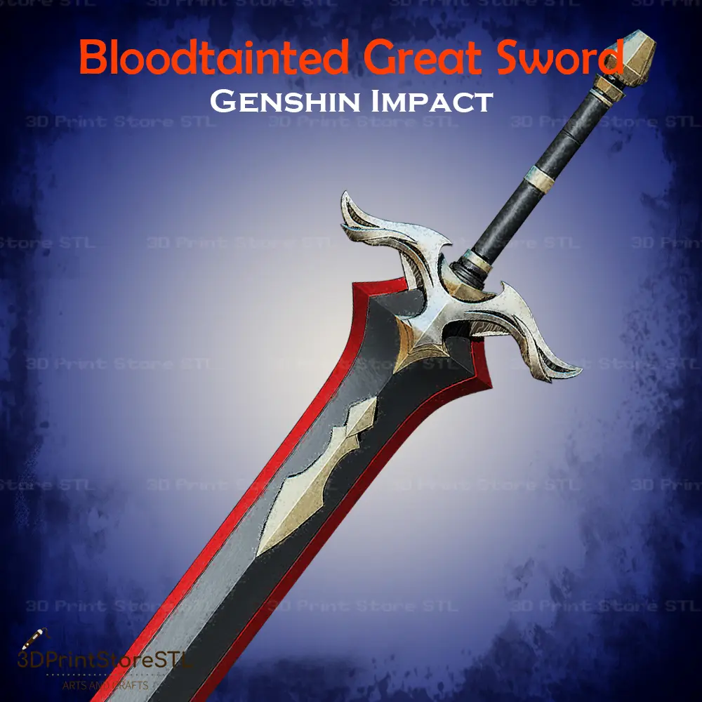 Кровавый Большой Меч Косплей Genshin Impact - STL Файл
