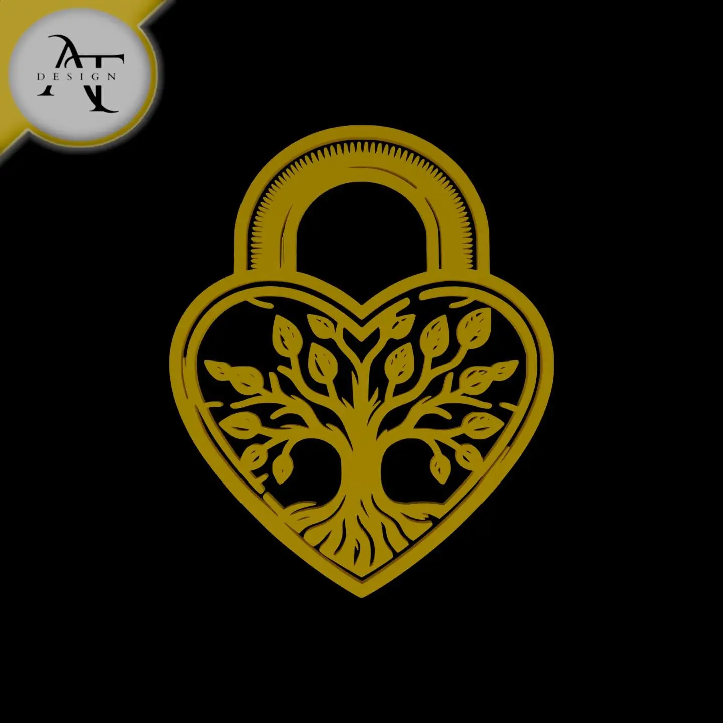 Padlock - Silhouette - 2D Wall Art Decor