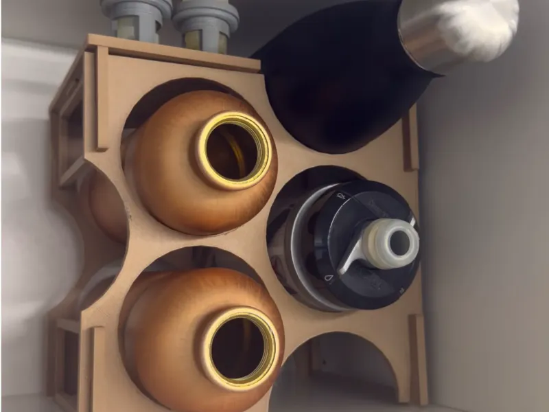 Simple bottle rack with shelf
