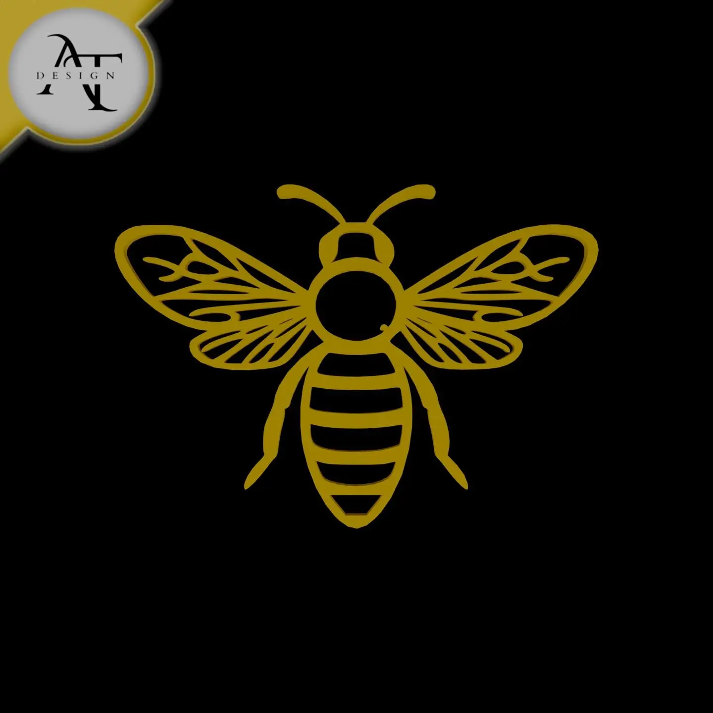 Bee - Line Art - 2D Wall Art Decor