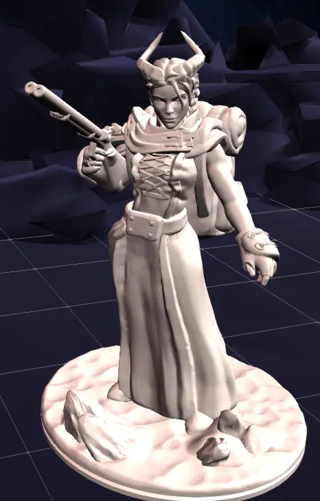 Diana tiefling sniper - desktophero3d sample