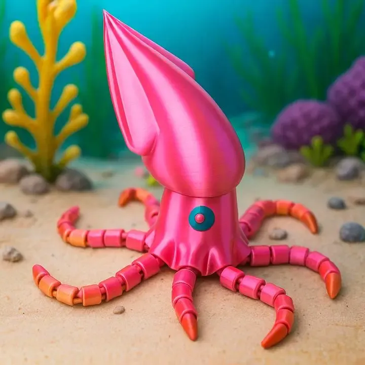 Articulated Kraken Flexi Toy - Playful Squid Model