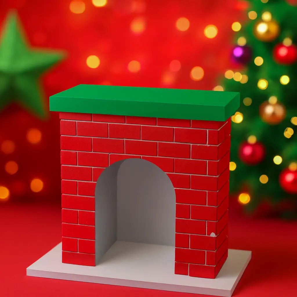 MINIATURE CHRISTMAS STYLE FIREPLACE